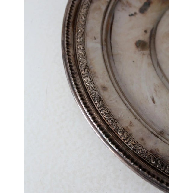 Reed & Barton Vintage Silver Plate Tray For Sale - Image 4 of 9