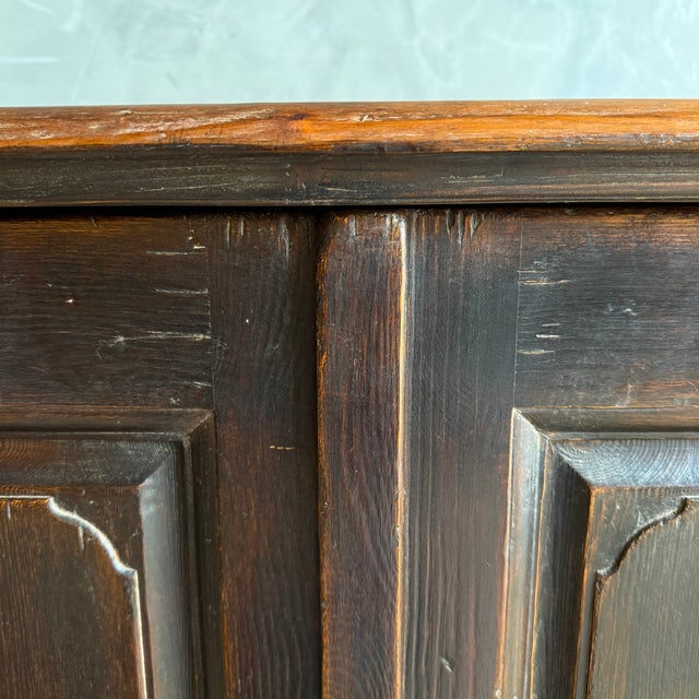 Bistro IV Reclaimed Elm Wood Cabinet With 4 Doors and Working Locks For Sale - Image 13 of 15