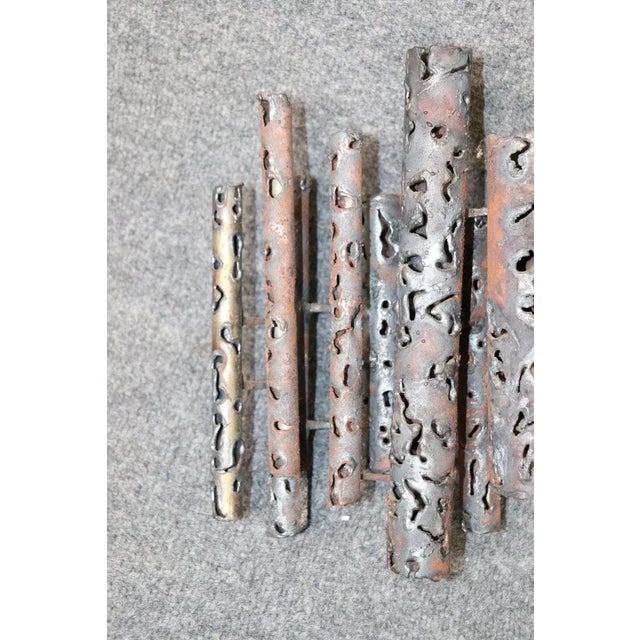 Mid-Century Modern Metal Brutalist Wall Art in the Manner of Paul Evans For Sale In Philadelphia - Image 6 of 10