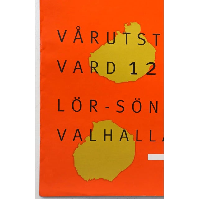 Mid-Century Modern 1992 Swedish Typographic Exhibition Poster, Varutstallning - Fredrick Neppelberg For Sale - Image 3 of 5
