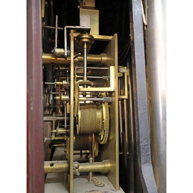 Antique Late 19th Century Victorian Mahogany 9 Tube Tall Case Grandfather Clock For Sale In New York - Image 6 of 17