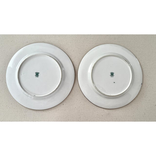 Early 20th Century Blue and White Vintage & Antique Wall Plate Collection — Set of 9, Currier & Ives, Coalport Indian Tree, Burleigh Burslem For Sale - Image 5 of 14