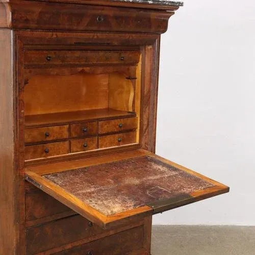 19th Century Secretary in Walnut, France For Sale - Image 3 of 13