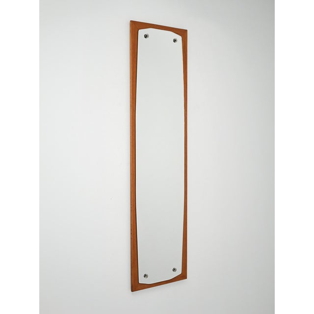 Scandinavian Shaped Teak Mirror, 1960s For Sale - Image 9 of 9