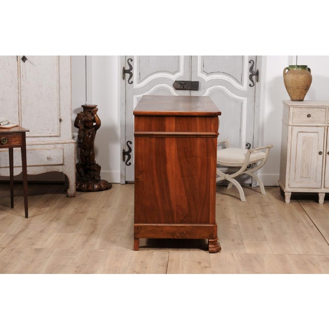 Italian 19th Century Walnut Buffet with Carved Diamond and Floral Motifs For Sale - Image 10 of 12