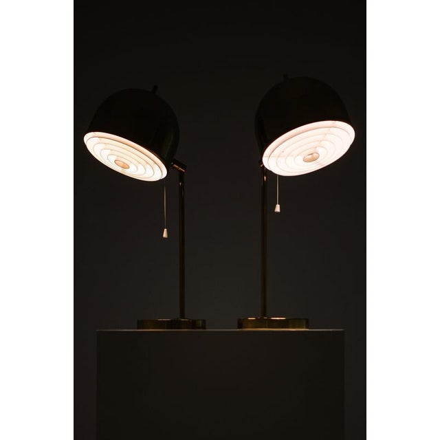 Table Lamps in Brass and Plastic by Eje Ahlgren, 1950s, Set of 2 For Sale - Image 6 of 9