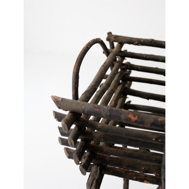Antique Adirondack Twig Planter For Sale - Image 9 of 12