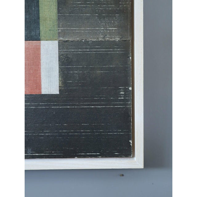 Sculpture Materials Contemporary 'Geometric Collage in Dark Brown' Original Mixed Media Painting by British Artist Dave Boyd, Framed For Sale - Image 7 of 9