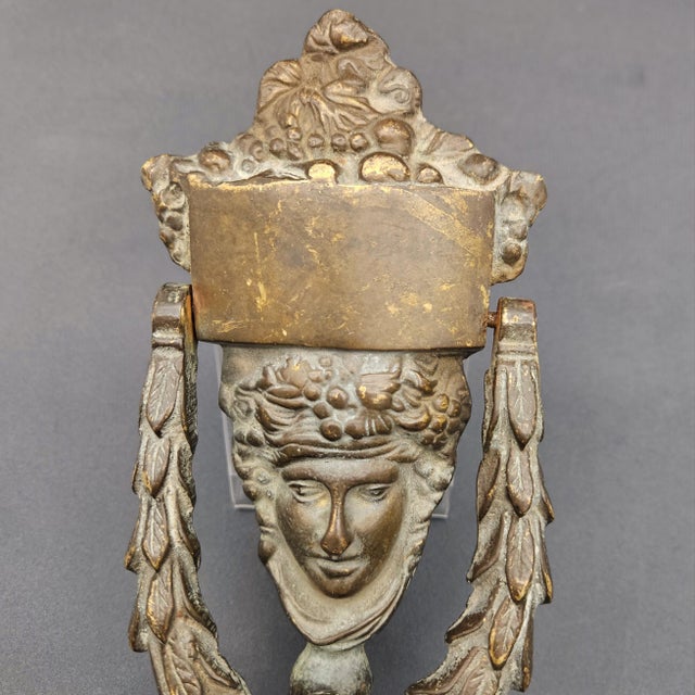 Traditional Empire Bronze Door Knocker For Sale - Image 3 of 7