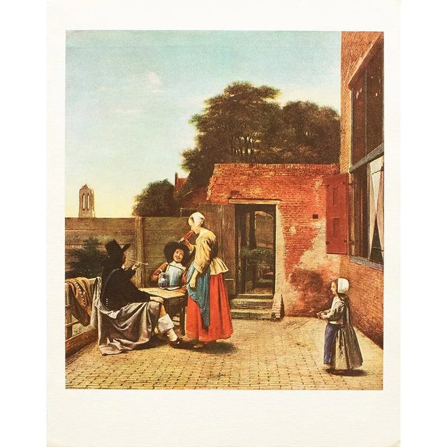 1950s After Pieter De Hooch, "A Dutch Courtyard" Full-Color Print For Sale - Image 10 of 10