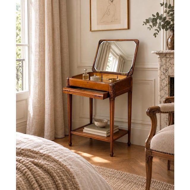 Art Nouveau Dressing Table in Walnut, 1890s For Sale - Image 12 of 14