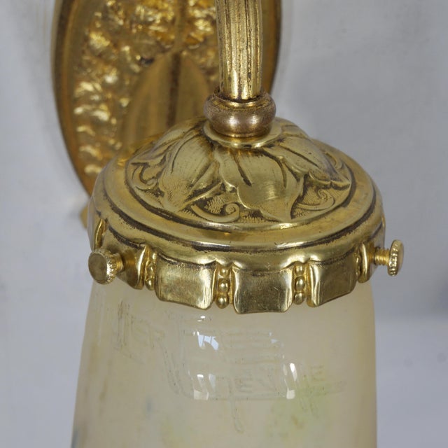 French Art Deco Wall Sconces by Muller Freres & Cherrier Et Besnus 1920s France - A Pair For Sale - Image 6 of 10