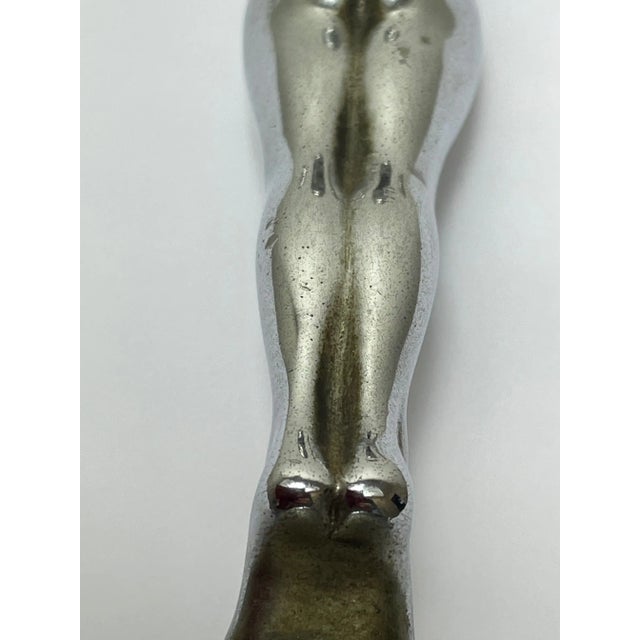 1920s Traditional Art Deco Chrome Classic Automobile Car Diving Lady Mascot Sculpture For Sale - Image 5 of 12