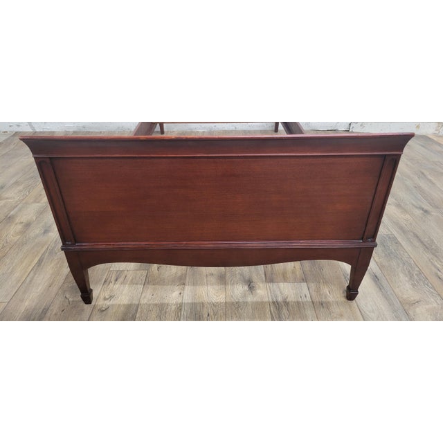 Vintage Twin Size Cherry Sleigh Bed For Sale In Kansas City - Image 6 of 8