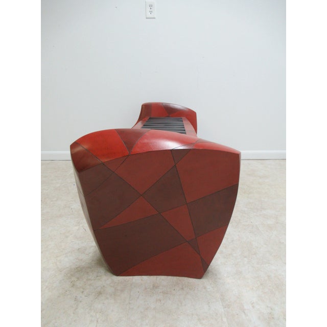 1990s Vintage Custom Joel Urruty Post Modern Bench Seat Settee For Sale - Image 4 of 13
