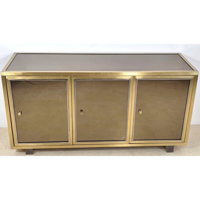 Mid-Century Modern Buffet by Michel Pigneres for L'Angolo Metallarte Roma, France, 1970s For Sale - Image 9 of 9