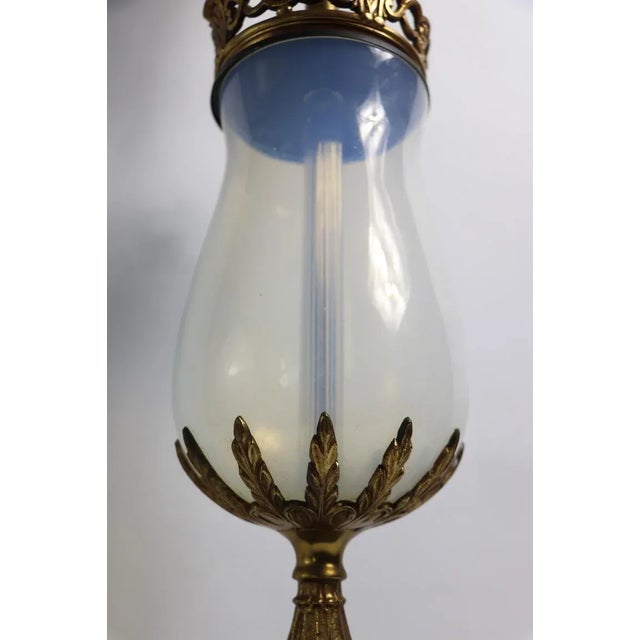 Italianate Opaline Glass and Marble Table Lamp by Westwood Lamps For Sale In New York - Image 6 of 8