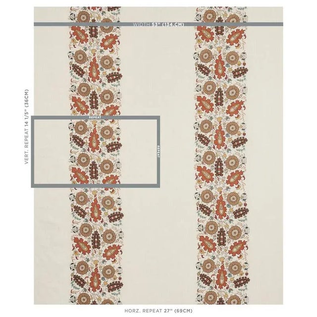 Anatolia Embroidery features an elegant and purposely asymmetrical arrangement of stylized leaves and flowers that evoke...