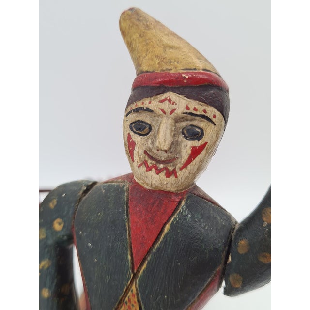 Wooden Folk Moving Toy Dancing Couple in Polychrome, 1900 For Sale - Image 4 of 15
