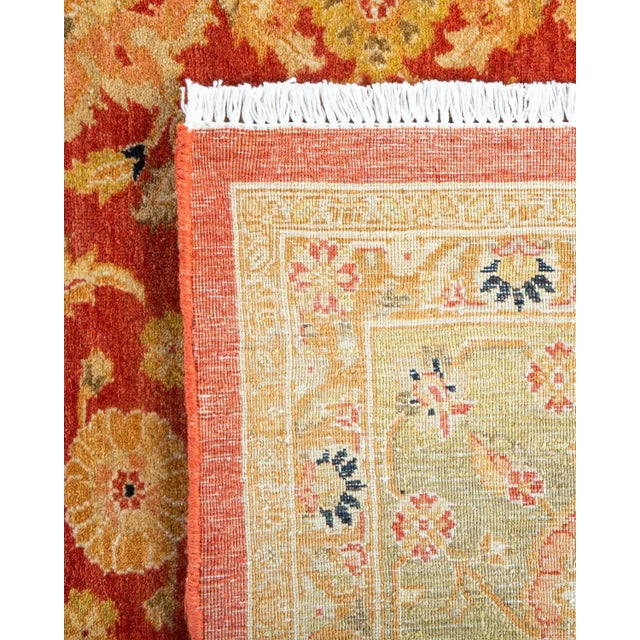 2000 - 2009 Mogul, One-of-a-Kind Hand-Knotted Area Rug - Orange, 6' 3" x 9' 3" For Sale - Image 5 of 8