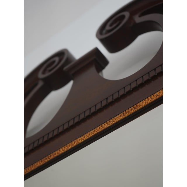 2010s Henkel Harris Mahogany Broken Arch Wall Mirror For Sale - Image 5 of 11