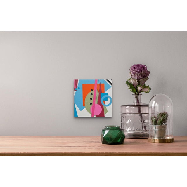 Hopscotch to the Moon features an engaging arrangement of geometric shapes and vibrant colors, creating a playful yet...