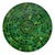 Beautiful outdoor or indoor hand crafted Moroccan emerald green tile side table. Matte black iron base. Slight...