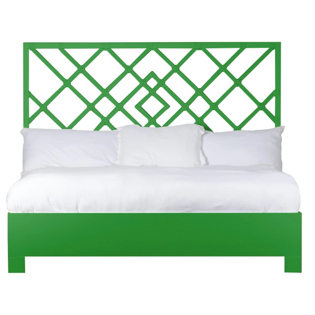 Coastal Darien Bed King - Bright Green For Sale - Image 3 of 3