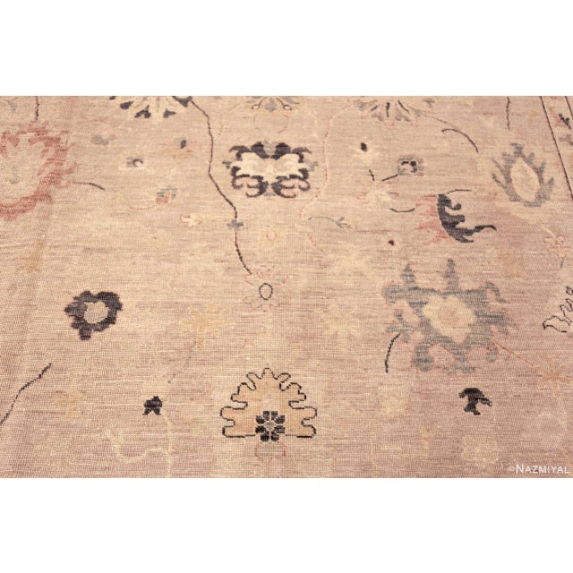 Textile Neutral Light Color Contemporary Modern Turkish Oushak Area Rug For Sale - Image 7 of 7