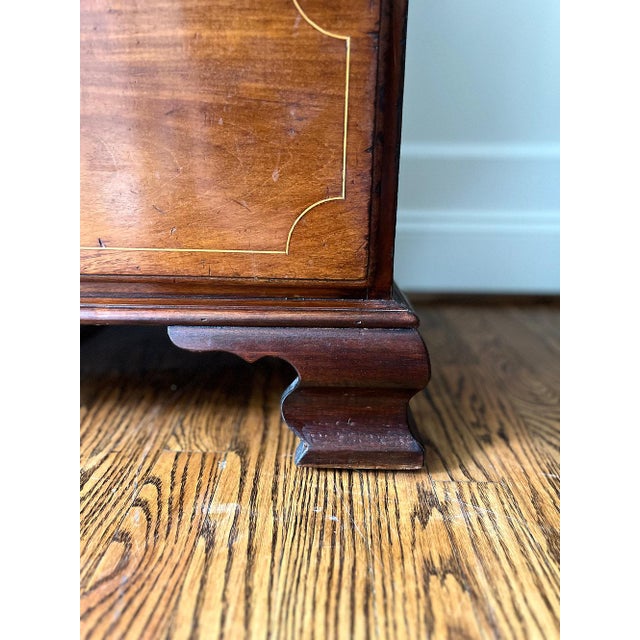 19th Century Georgian Mahogany Dresser with Inlay For Sale - Image 9 of 12