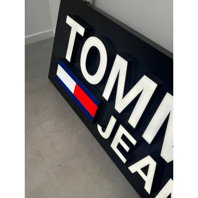 Vintage Tommy Jeans Illuminated Store Sign For Sale - Image 4 of 7