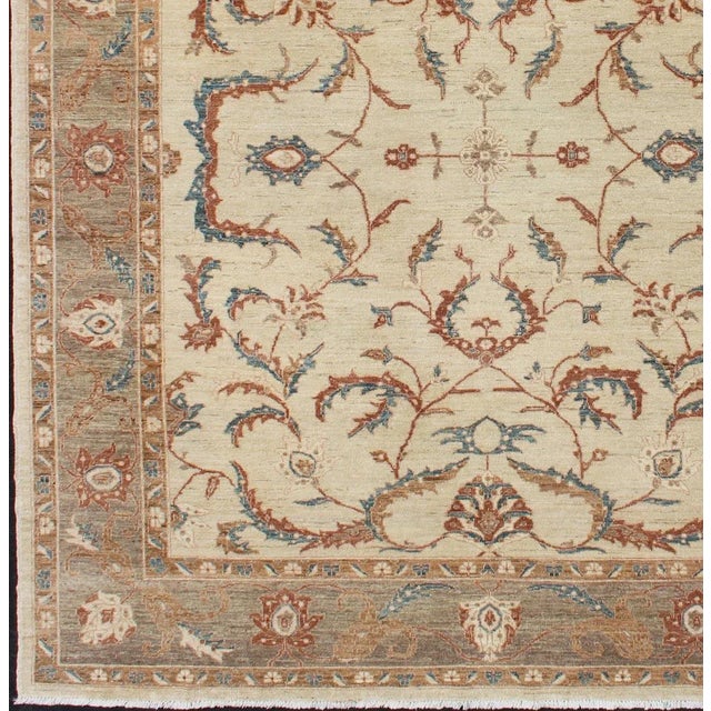 Rustic Afghanistan Rug by Keivan Woven Arts in Muted Earthy Tones For Sale - Image 3 of 11