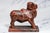 Hand Carved Asian Folk Art Wood Animal Sculpture Statue Distressed Painted Patina Home Decor For Sale - Image 9 of 11