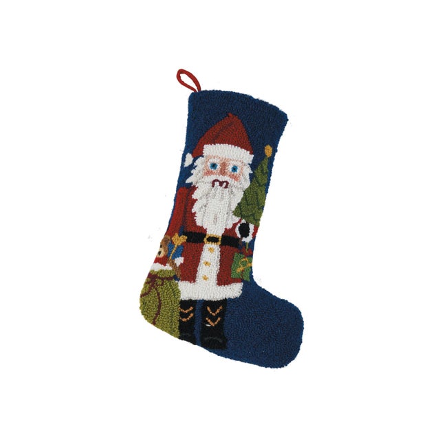 100% wool hooked stocking with cotton/velvet blend backing. A festive way to spruce up your home for the holidays or would...