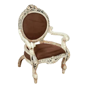 Indian Mughal Bone Inlaid Royal Maharaja Throne Armchair