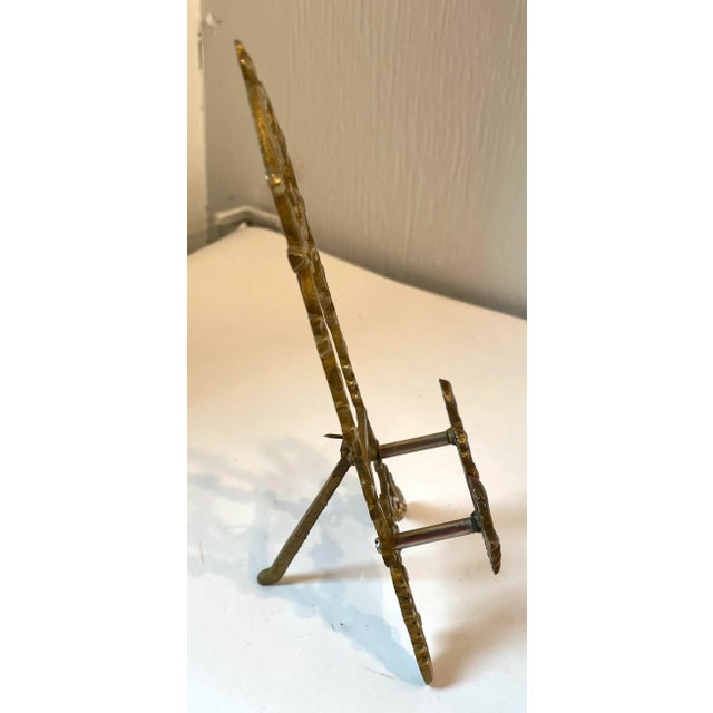Vintage Brass Fancy Petite Table Easel For Sale In Dallas - Image 6 of 7