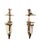 Bring timeless elegance to your walls with this sophisticated pair of vintage brass and glass hurricane wall sconces....