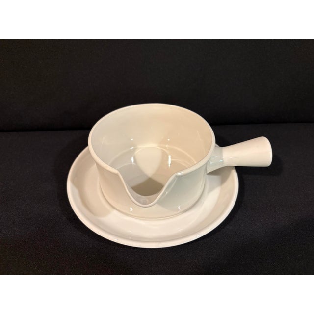 Late 20th Century Late 20th Century Mid Century Modern Style Stonehenge White Midwinter Serving Pieces - Set of Three For Sale - Image 5 of 9