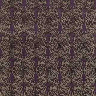 Zoffany Tespi Fabric in Amethyst/Mole For Sale