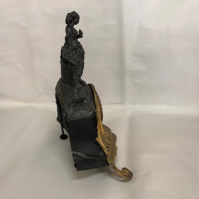 1830s Vintage French Bronze & Copper Clock For Sale - Image 9 of 13