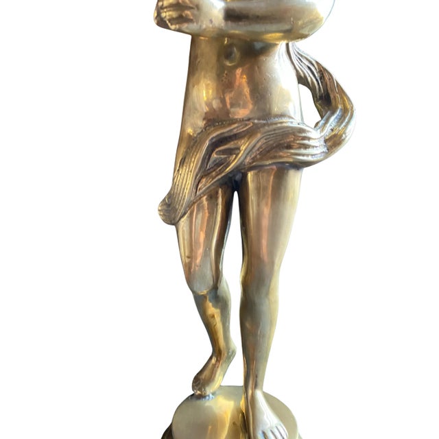 1930s Sculpture of Putto with Torch in Gilt Bronze, 1800s For Sale - Image 5 of 11