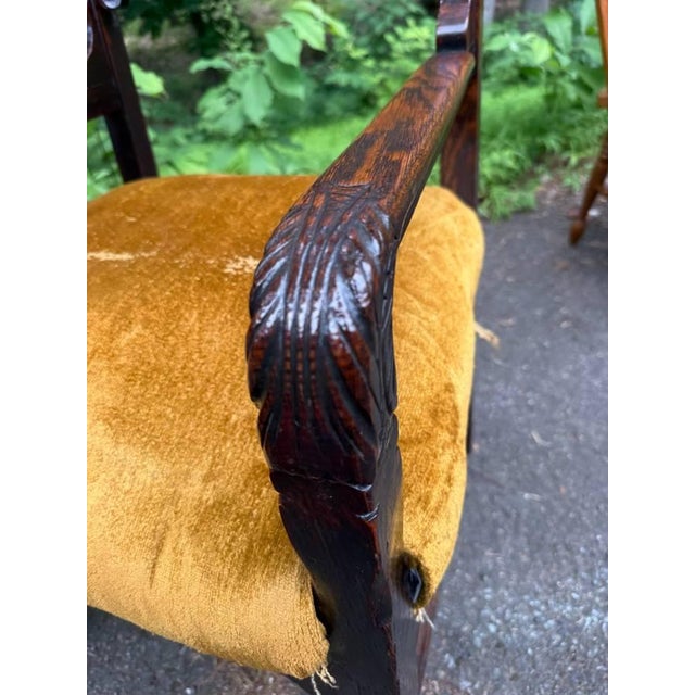 Antique Renaissance Revival Lion Northwind Carved Dining Chairs - Set of 6 For Sale - Image 11 of 17