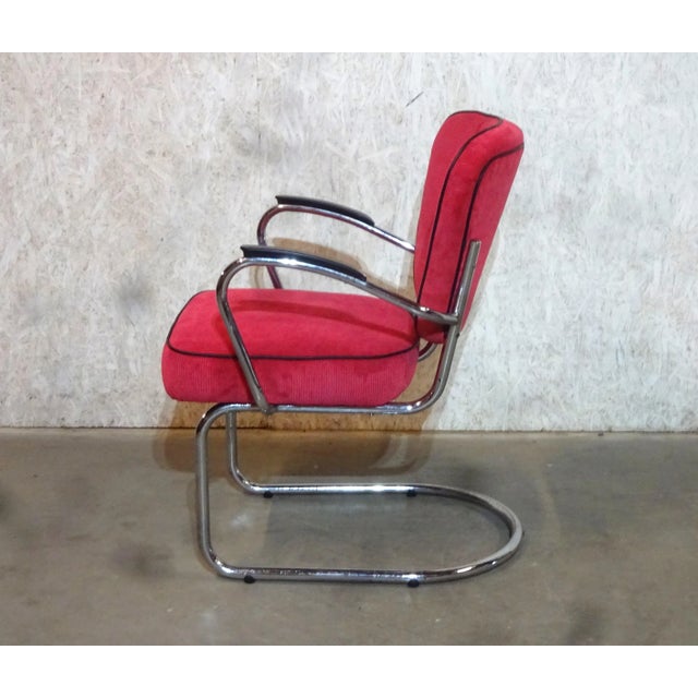 Mid-Century Modern Tubular Frame Armchair by Paul Schuitema for D3-Fana Metaal Rotterdam, 1930 For Sale - Image 3 of 9