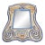 Vintage Handpainted Ceramic Mirror For Sale