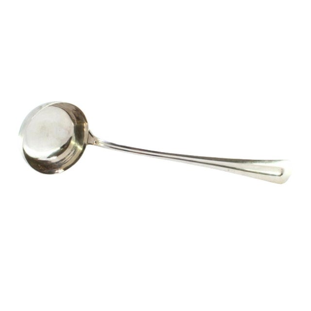 Silver Plain Silver Soup Ladle For Sale - Image 8 of 8
