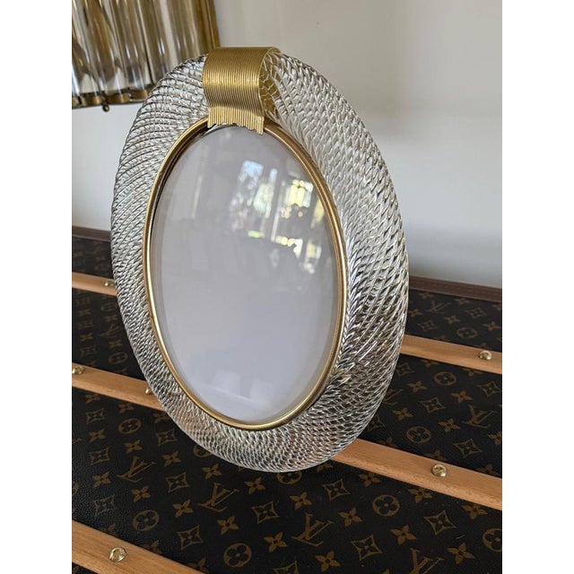 Oval Murano Glass Photo Frame, 2000s For Sale - Image 9 of 14