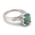 1990s Vintage Gia 4.30 Carat No Heat Teal Sapphire Diamond Platinum Ring, Size 5.25 For Sale - Image 5 of 6