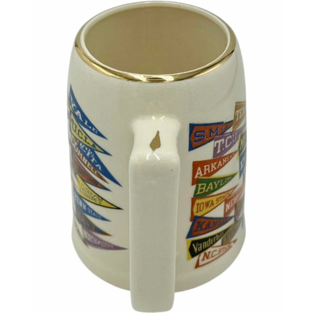 Vintage College University Banner Pennants Ceramic Stein Mug For Sale In Washington DC - Image 6 of 11