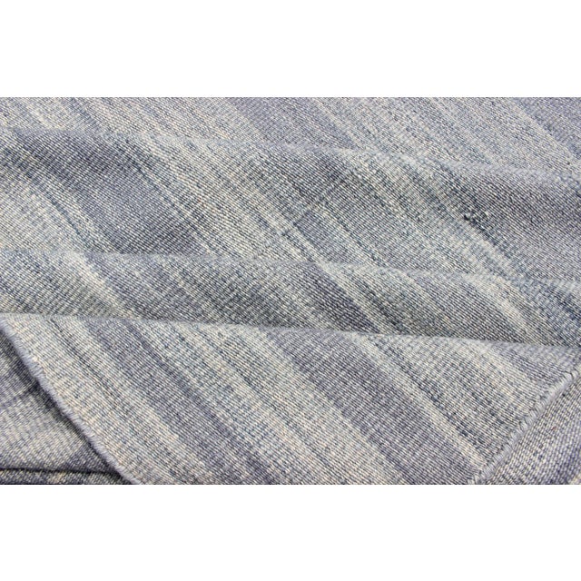 Large Flat Weave Kilim in Variegated Striped With Modern Design 12'0 X 16'5 For Sale - Image 11 of 12