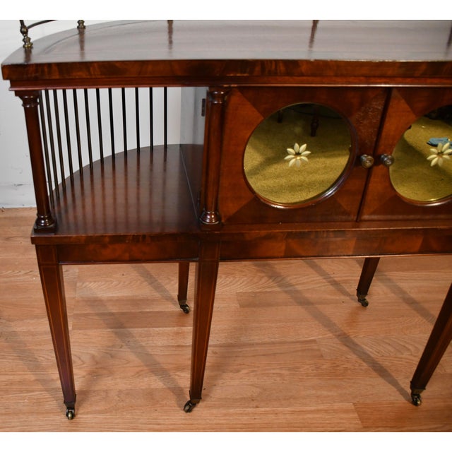 Wood 1930s. English Regency Mahogany & Leather Top Console Table / Sofa Table For Sale - Image 7 of 14